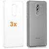 REY Pack 3X Cover in Gel TPU Trasparente per Huawei Honor 6X (2016) / Huawei GR5 (2017), Ultra Sottile 0,33 mm, Morbido Flessibile, Custodia Silicone
