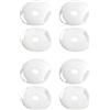 Daleweo Gommini Per Auricolari Compatibile con Apple AirPods 4 Silicone Antiscivolo Custodia Protettiva Ultra Sottile Bianco 8 Pezzi