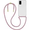 MyGadget Cover per Samsung Galaxy S20 Plus - Custodia con Corda - Case con Cordino Trasparente Antiurto con Laccio | Tracolla - Practical Stylish - Colorato
