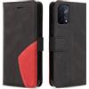 KKEIKO Cover Compatibile con Oppo A74 5G / Oppo A93 5G / Oppo A54 5G, Antiurto Custodia in PU Pelle, Magnetico Protettiva Cover a Libro per Oppo A74 5G / Oppo A93 5G / Oppo A54 5G, Nero