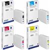 Epson Cartucce d'inchiostro originali T04B1 T04B2 T04B3 T04B4 XL Multipack Nero, Ciano, Magenta, Giallo per Workforce-Pro WF-C8190, WF-C8610, WF-C8690 C13T04B140 C13T04B240