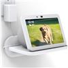 HomeMount Montaggio a Parete per Echo Show 8 / Nest Hub | Supporto Robusto, Risparmio di Spazio | Gestione Cavi Nascosta, Installazione Stabile (Bianco)