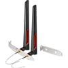 Superbat Antenna WiFi Doppia Banda 2,4 GHz 5 GHz 5,8 GHz Antenne WLAN RPSMA Maschio 8dBi con Cavo 25cm RPSMA Femmina per Scheda Mini PCIE Router Wireless PC Desktop Ripetitore (2 pezzi)