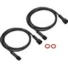 PATIKIL 3.28Ft 2 Pin Prolunga Cavo Filo, 2pz 22 AWG Impermeabile IP67 Connettore con Maschio e Femmina a Entrambi Estremità per LED Strisce, Nero