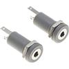 Keple Presa Jack Da 2,5 Mm, 4 Poli - Presa Audio-video Stereo A Saldare Per Montaggio A Pannello Connettore Per Cuffie Con Dado - Confezione Da 2