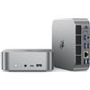 Beelink SER9 Mini PC, AMD Ryzen R7 H255 (8C/16T, fino a 4,9 GHz), 32 GB di RAM LPDDR5X, SSD M.2 PCIe 4.0 da 1 TB, triplo schermo 4K, USB 4, HDMI, DP 1.4, BT 5.2, Wi-FI 6, RJ45 2,5 GHz, Argento