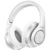 TUINYO Cuffie Bluetooth Wireless, Over Ear Cuffie Stereo Senza Fili con 35 Ore di Riproduzione con bassi profondi, Padiglioni Morbidi di Memoria-Proteici, Microfono incorporato -blanc