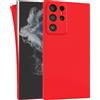 MyGadget Cover per Samsung Galaxy S22 Ultra - Custodia Protettiva in Silicone Morbido - Case TPU Flessibile - Ultra Protezione Antiurto & Antiscivolo Rosso