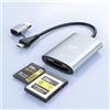 ROCKETEK Lettore di schede CFexpress tipo B & Lettore Schede SD con USB 3.2 (Gen 2) 10 Gbit/s, 2 in 1 USB-C&USB-A Adattatore Scheda di Memoria SD/CF express Type-B Card Reader per Windows/Mac/Linux/Android