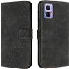 OKZone Cover per Motorola Moto Edge 30 Neo/Edge 30 Lite, Custodia in PU Pelle per Moto Edge 30 Neo, Custodia a Libro Folio Portafoglio con Magnetica e Slot per Carte Wallet Case Flip Cover (Nero)