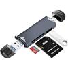 YIIFELL Lettore Schede SD 3 in 1, Lettore SD Card USB C/3.0 e Micro USB per MMC/TF/SDXC/SDHC/Micro SDXC, Compatibile con iPhone 16/15, iPad Pro, Galaxy S24/S23, MacBook, PC e Tablet