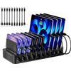 HONGYEE Caricatore USB-C da 100 W con 10 cavi e 10 porte, stazione di ricarica per più dispositivi, include splitter regolabile rimovibile, 5 USB-A+5 USB-C, compatibile con iPhone/Samsung/Google/Tablet
