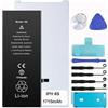Batt Il kit di sostituzione della batteria per iPhone include adesivo impermeabile, adesivi per batteria, batteria per iPhone con strumenti magnetici (iPhone 6S)