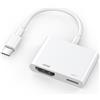 Miohuka Adattatore USB-C a HDMI certificato Apple MFi per iPhone 15/16 a TV, 4K a 60 Hz e ricarica rapida da 100 W, dongle da Tipo-C a HDMI per iPad Pro, MacBook Air, Galaxy S25/S24 a monitor proiettore HDTV