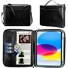 E NET-CASE Custodia per iPad (A16) 11a gen11 pollici 2025/10a gen 10,9 pollici 2022/ Air 11 pollici M3/M2 (2025/2024), iPad Air 5/4 (2022/2020), custodia con supporto in stile valigetta,nero