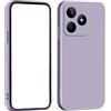 HAFFAN Custodia in Silicone TPU Compatibile con Realme C53 / Realme C51 / Realme Note 50 (6.74 inches), Cover Case Protettiva per Cellulare - Erba Viola