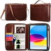 E NET-CASE Custodia per iPad (A16) 11a gen11 pollici 2025/10a gen 10,9 pollici 2022/ Air 11 pollici M3/M2 (2025/2024), iPad Air 5/4 (2022/2020), custodia con supporto in stile valigetta, marrone