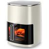 DUMOS Air Fryer 6QT with Window Square Airfryer Oven 12-in-1 for Family 400°F Rapid Air Crispy Technology Roast Bake Dishydrate Nonstick & Easy-Clean Basket