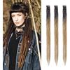Dsoar Clip In Dreadlock Extensions 24 Inch 3PCS Fatto a Mano 0,6 cm Dreads Sintetico con Clip Morbido Crochet Loc Estensioni