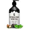 Striking Viking - Sapone da barba - 17 once, olio di tea tree naturale e biotina - Shampoo da barba al profumo di colonia senza parabeni e solfati per gli uomini - Pulizia e cura profondi