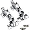 KATUR 2 pezzi 165 gradi cerniere per armadi, porte armadietti cucina, cerniere a scomparsa Soft Close pieghevoli mute viti (Full Overlay dritto curvo)