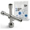TP Europe Chiave triangolare a 4 vie multifunzione - Chiave triangolare universale - bidone della spazzatura in metallo con superficie zincata - (13 mm/10 mm/9 mm/8,5 mm/5 mm)