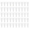 Cabilock 100 Pezzi Stabile Parete Bianca Foto Invisibile Montato Appendiabiti Specchio Forniture Fibbia Passo-Passo: Montaggio A Parete Pittura Porta Cappellino Senza Soluzioni