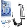 Bretoes Spruzzatore per bidet in acciaio inox, per igiene personale, spray per WC (set completo) cromato
