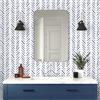 ICYEHAO Carta Parati Righe Blu,44.5 x 500cm Carta da Parati Adesiva Bianco e Azzurra Geometrica Parato Adesivo per Parete Righe Verticali Pellicola Adesiva per Mobili,Camera da Letto,Soggiorno,Bagno,Cucina