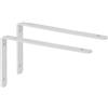 Sayayo Staffe per Mensole Bianche Staffe per Mensole Pesanti 25CM Staffa Angolare in Acciaio Inox Spessore 4MM, Supporti Mensola Reggi Mensola da Muro, 2 Pezzi, EJ5218W-2P