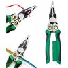 Topolenashop Pinza Spelafili 8 in 1 con Tester Tensione AC/DC 12-250V - Pinza Crimpatrice, Tagliafili e Spellacavi AWG 10-24 - Attrezzo Multifunzione per Elettricisti 07828