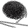 ORFCP Catena nera 11 m 3 mm, catena di sicurezza per appendere recinzioni, catena a dondolo, poltrona sospesa, catena per lampada, catena per cani, catena girevole, asciugatura della catena in ferro zincato