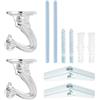PATIKIL Ganci A Sospensione, 2 Pezzi Ganci A Soffitto Resistente Con Hardware Installazione Fissaggio A Parete Ganci A Soffitto Per Appendere Piante Lampadari, Argento