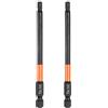 QUARKZMAN 2pz H4 Inserti per Avvitatore 4mm Punta Piatta Metrica 1/4 Attacco Esagonale 100mm (4) Cacciavite Industriale Bussola Esagonali in Fosfato Nero Magnetico Lungo