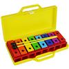 A-Star Colorful Chime Bar Set di 8 Xilofono Soprano Diatonico Arcobaleno Glockenspiel con Due Battenti e Custodia Gialla Solida - C6 a C7