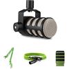 RØDE Bundle PodMic Microfono Dinamico - Braccio PSA1+, Filtro WS14 e Cavo XLR 3 m (Verde)