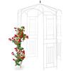Relaxdays Padiglione da Giardino in Metallo per Rose, Sostegno per Piante Rampicanti, HLP 250x160x160 cm, Colore Bianco