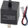 Qiilu Blinker Relay 120 Volt Centrale Clignotante 12v Centrale Clignotante 12v Centrale Clignotante 12v Flash Per Moto, Lampeggiatore A Lampeggio A Relè Led Flash Regolabile A 3-Pin 12v
