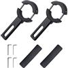 Suysion Staffa Supporto Faro Moto 22-38 mm - Universale Morsetto Manubrio e Forcella - Staffa Porta Faro Moto per Fari e Fendinebbia - Nero con Chiave a Brugola