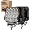 EverBrite Faro da Lavoro con 16 LED, Faretti Fendinebbia 25W 10-30V, Luci di Lavoro Fuoristrada IP66 Impermeabile 6000-7000K, Faretti Led Auto Moto per Veicoli Fuoristrada, Navi, Trattori (2 Pezzi)