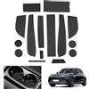 GAFAT Compatibile con Smart #1#3 EV 2023-2025 2026 Tappetini Antiscivolo, Accessori Smart 1 Smart 3 Tappetini Gomma per Console Centrale, Cuciture del Porta (Nero)