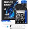Scalnuvyyh Tubeless Milch, 500ml di sigillante Tubeless e siringa sigillante Tubeless sigilla rapidamente fori fino a 7mm, sigillante per pneumatici Tubeless kit di riparazione per MTB, pneumatici da
