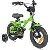 PROMETHEUS BICYCLES bicicletta bambini 3-5 anni bici bambina 3 anni bambino 12 pollici bimba con rotelle e freno contropedale Verde