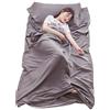 Xynovate Sacco Lenzuolo da Viaggio, Fodera per Sacco a Pelo e Lenzuolo da Viaggio 2 in 1, Sacco a Pelo da Viaggio Ultra Piccolo e Ultra Leggero, Ideale per Backpacking(220x90cm, Grigio)