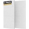 TONOR Pannelli Fonoassorbenti Decorativi, 2 Pannelli 112x55 cm, Pannello Acustici Autoadesivi per la Decorativo di Pareti Interne, Studio, Soggiorno, Ufficio, Grigio Cielo