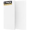 TONOR Pannelli Fonoassorbenti Decorativi, 2 Pannelli 112x55 cm, Pannello Acustici Autoadesivi per la Decorativo di Pareti Interne, Studio, Soggiorno, Ufficio, Bianco