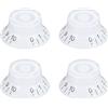 QUARKZMAN 4PCS Manopole Per Chitarra A Forma Di Campana Top Hat, Manopole Di Controllo Volume E Tono Per Chitarra Elettrica E Basso, Bianco