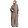 RAVENT Abito da donna musulmano in un unico pezzo, abito abaya, abito islamico Medio Oriente Dubai, Turchia, maxi abaya, caftano con hijab a lunghezza intera