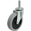 Shepherd Hardware - 2 - 1/5,1 cm gambo filettato TPR Caster con freno, 3265
