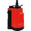 Grafner Pompa per acqua sporca, da 400 Watt fino a 7500 l/h, con interruttore galleggiante, aspirazione piatta fino a 25 mm, corpo estraneo, diametro 16 mm, pompa sommersa per drenaggio, pompa a